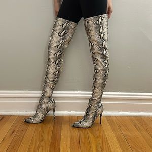 Steve Madden Thigh High Snake skin